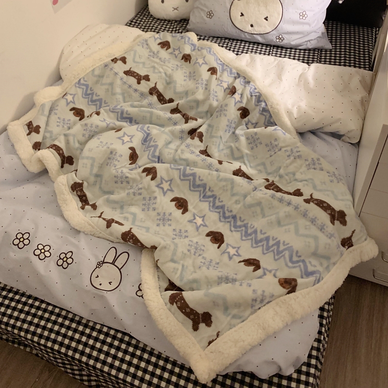 ins风牛奶绒毛毯加厚羊羔绒多功能毯沙发午睡盖毯办公盖腿毯批发