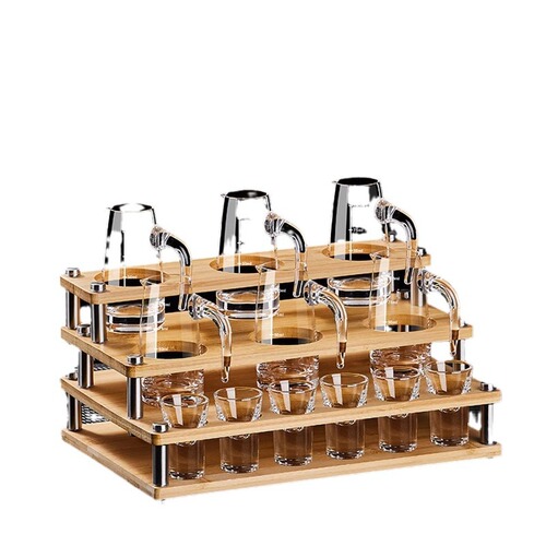 High-end gold-rimmed glass baijiu cup splitter set, barware for restaurants and home use, one-bowl bullet cup, wine cup, wine pot