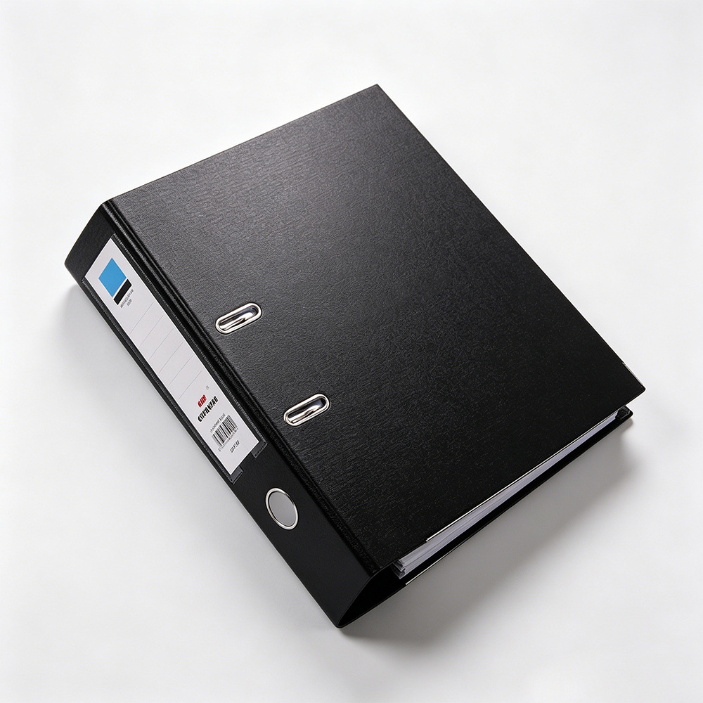 办公用品活页文件夹A4黑蓝大容量可拆卸快劳夹纸板两孔资料夹批发