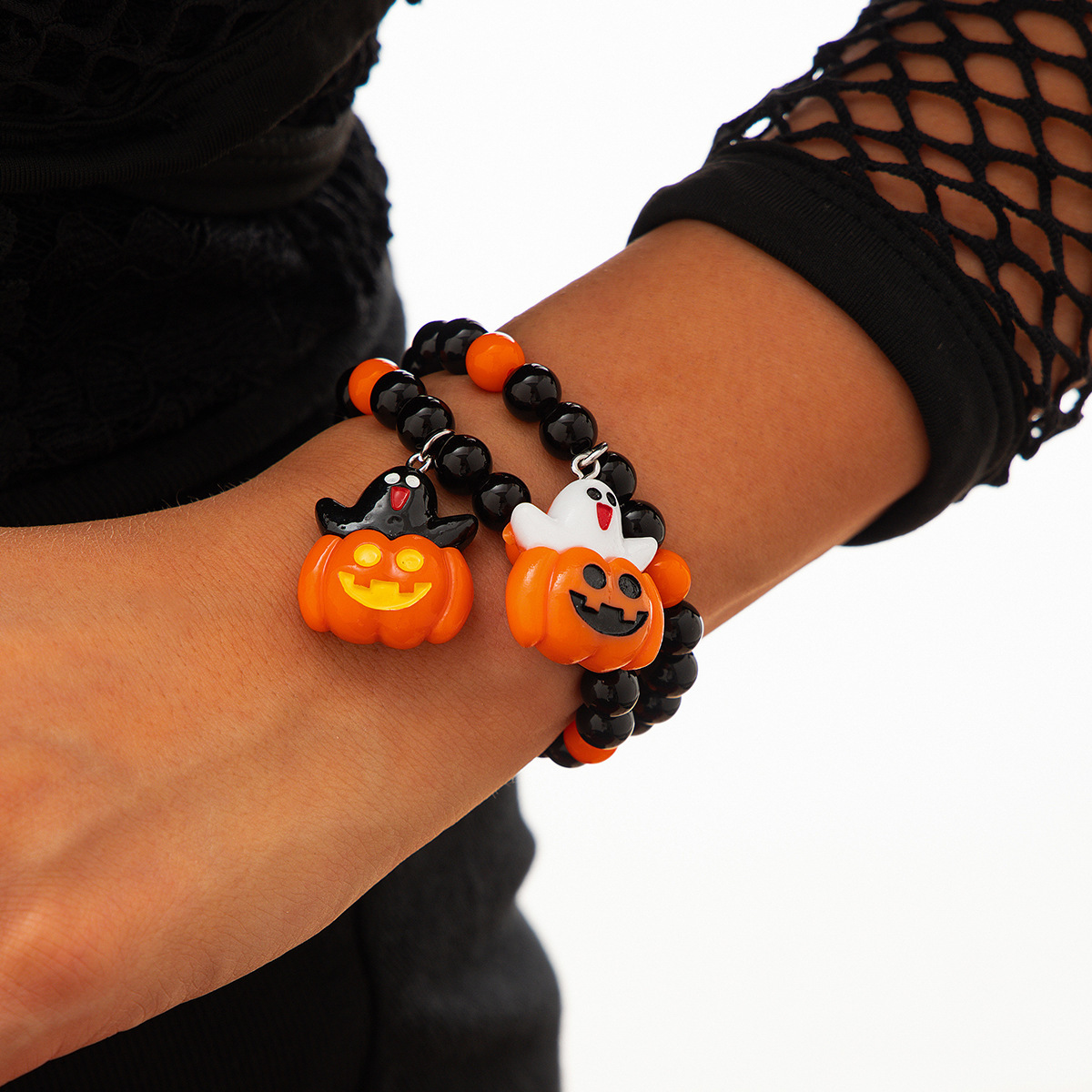 21g Weight Alloy Pendant Material Bracelets Classification CCB, Arylic, soft clay Chain Material 1 Set Quantity Festival Occasion CCB, Arylic, Alloy Material Halloween Festival Pumpkin, Bat, Ghost Pattern Women's Gender Beaded, Enamel Design Funny Style Funny Pumpkin Bat Ghost CCB Arylic Alloy Beaded Bracelets Wholesale 27