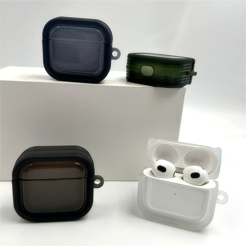 Suitable for Apple AirPods Pro3 Bluetooth Headphone Case AirPods 4 Double-Ring Colorful Headphone Case Protective Cover