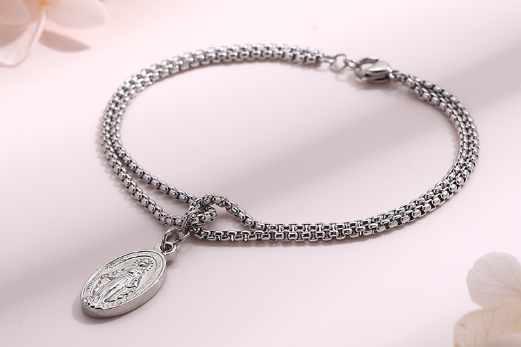 18K Real Gold Plated Plating Material 304 Stainless Steel Pendant Material PVD Coated 18K Gold Plated Geometric Titanium Steel Fashion Waterproof Non Tarnish Titanium Steel Bracelets