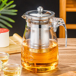 家用茶水分离不锈钢内胆过滤飘逸杯泡茶壶耐高温玻璃茶具批发