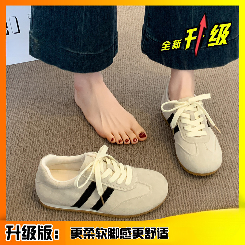 粉色阿甘鞋女鞋子2025新款爆款春秋季平底德训鞋百搭运动休闲板鞋|undefined