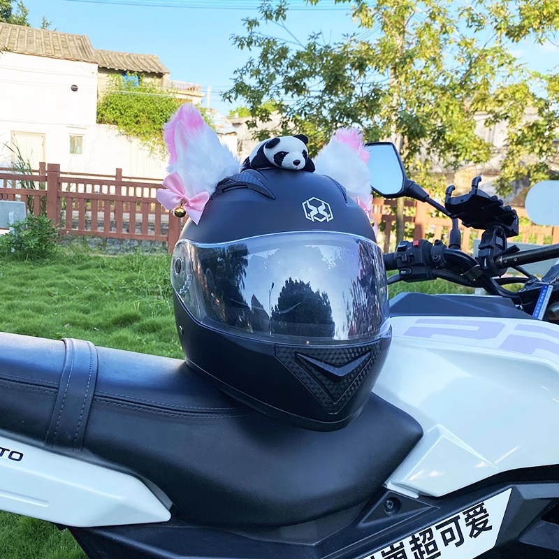 Cute Plush Cat Ears Motorcycle Helmet Decoration