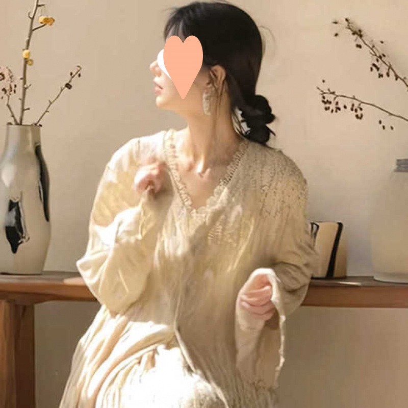 新中式风套装女2025春秋季新款高级感V领外套上|undefined