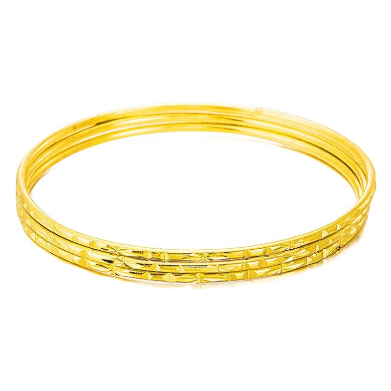 Venta al por mayor Vietnam oro fino pulsera anillo cerrado bobina pulsera mujer Latón chapado en oro bohemio círculo pulsera