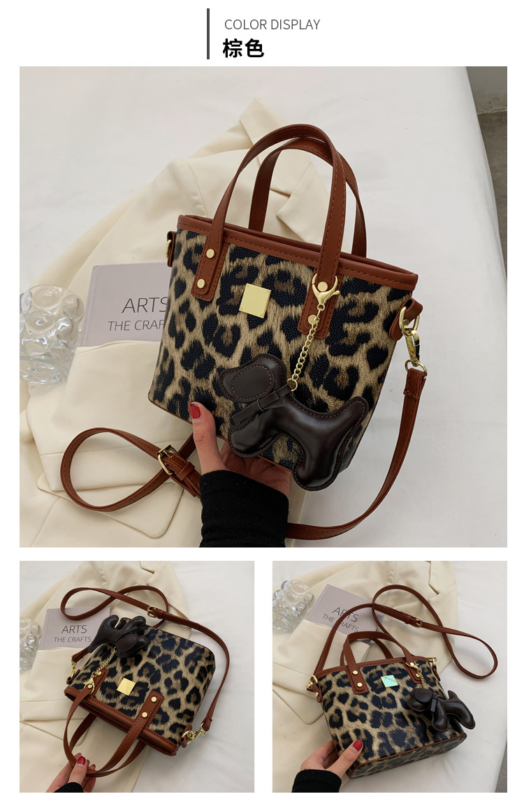 Autumn And Winter New Trendy Temperament Leopard Print Single Shoulder Handbag Messenger Bag display picture 5