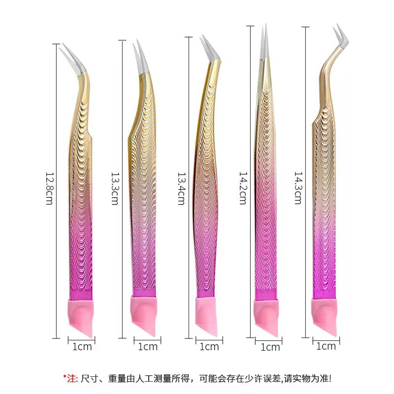 Pinzas multifuncionales de doble cabeza con varilla de silicona para herramienta de manicuría especial para injerto de pestañas
