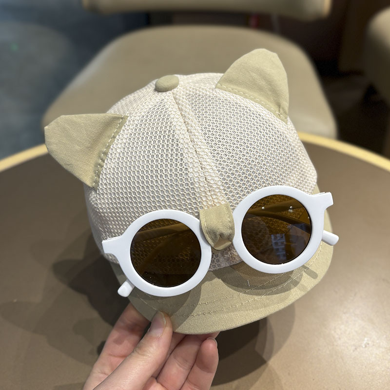 Gafas de sol para bebés, gorras de verano, gorras cortas para bebés, gorras para el sol al aire libre, gorras de béisbol para niños y niñas