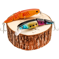 Wholesale factory three-section Minnow multi-segment lure, simulated surface system hard lure, multi-segment fish imitation artificial lure spinning lure