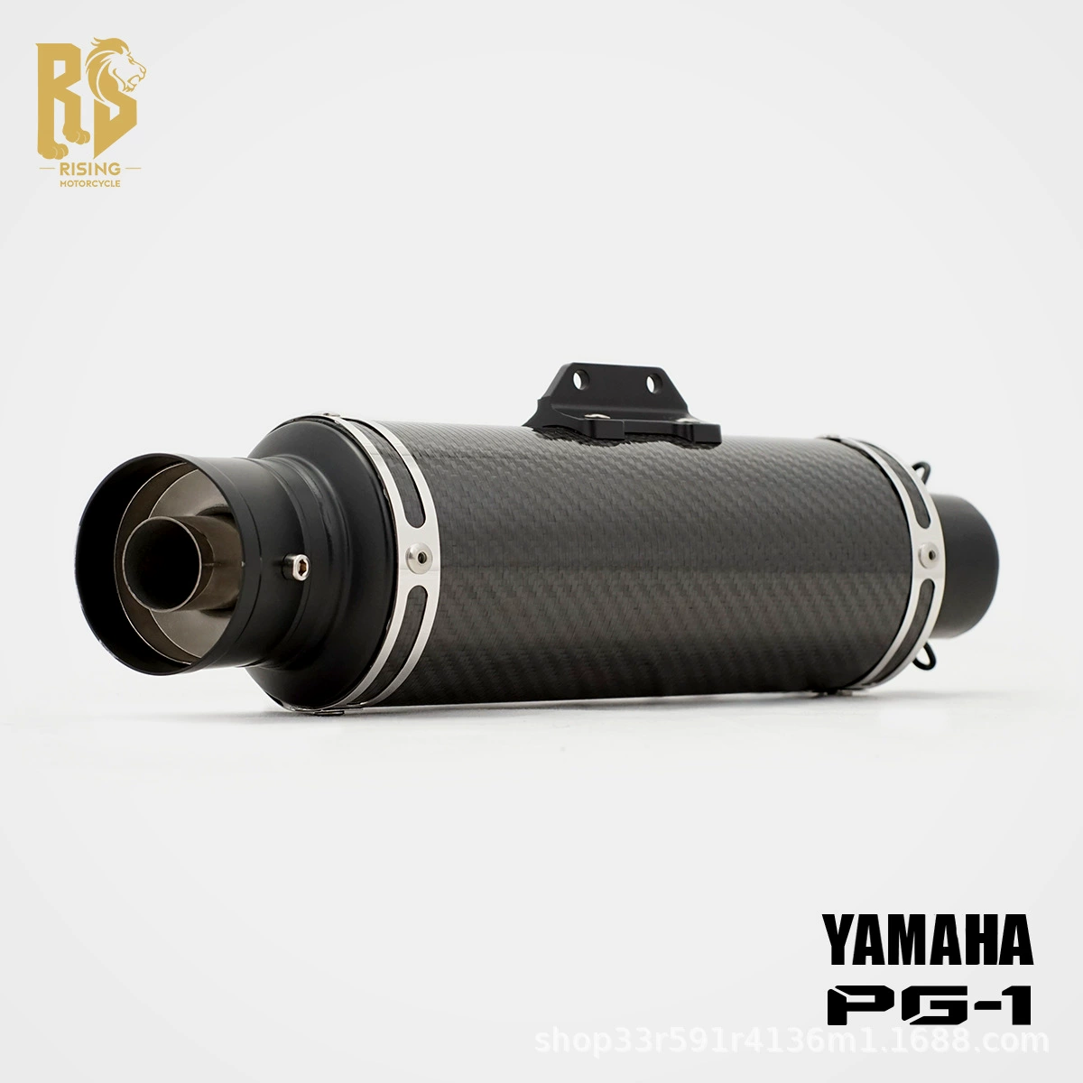 RS модифицированный Yamaha PG-1 специальный полный средний выхлоп, углеродное волокно черная труба, стрит-коммутер ретро
