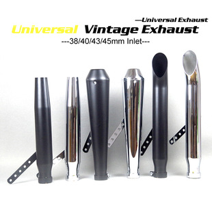 Motorcycle Modified Harley Triumph Climator Motorcycle Guzzi Harley Prince with Net Retro Fish Head Exhaust Pipe