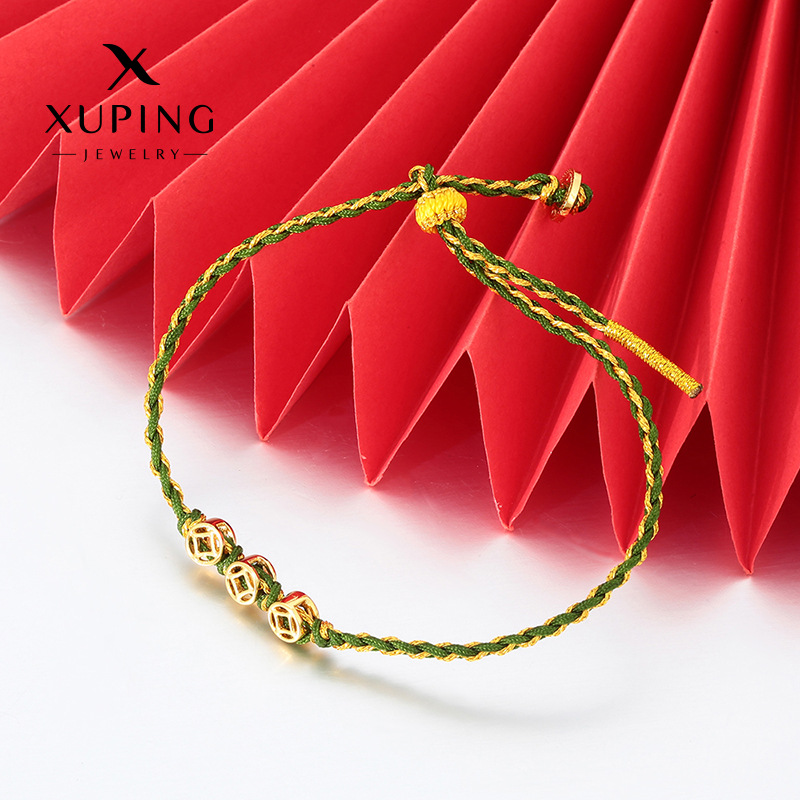 Xuping joyería tejida nicho de diseño de brazalete de cobre Boat Boat pequeña fresca joyería de mano tejida al por mayor