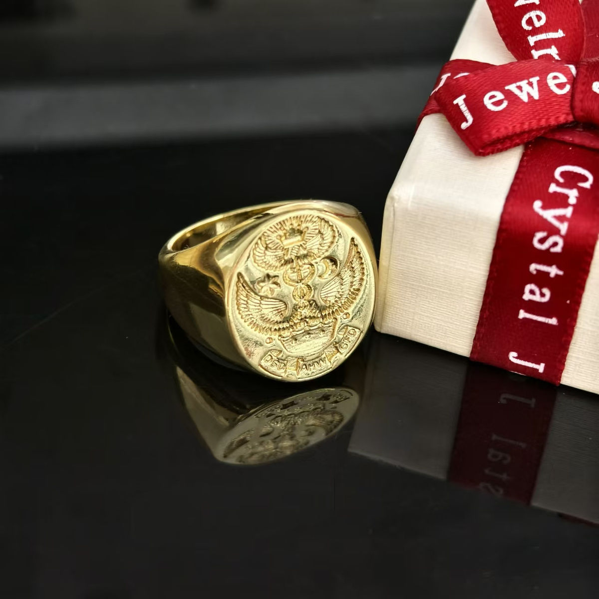 새로운 마술 지팡이 로얄 고귀한 신사 약혼 결혼 반지 남자 유럽과 미국 복고풍 스타일 다목적 맞춤 반지