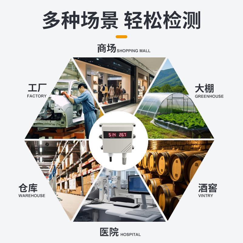 �ڹ�ʽLED���Թ�ҵ4-20mA��ʪ�ȼ�ũҵ��������ʪ�ȱ�����