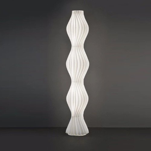 Nordic white grass skirt living room bedroom exhibition hall pleated lamp modern simple acrylic light and shadow art floor lamp