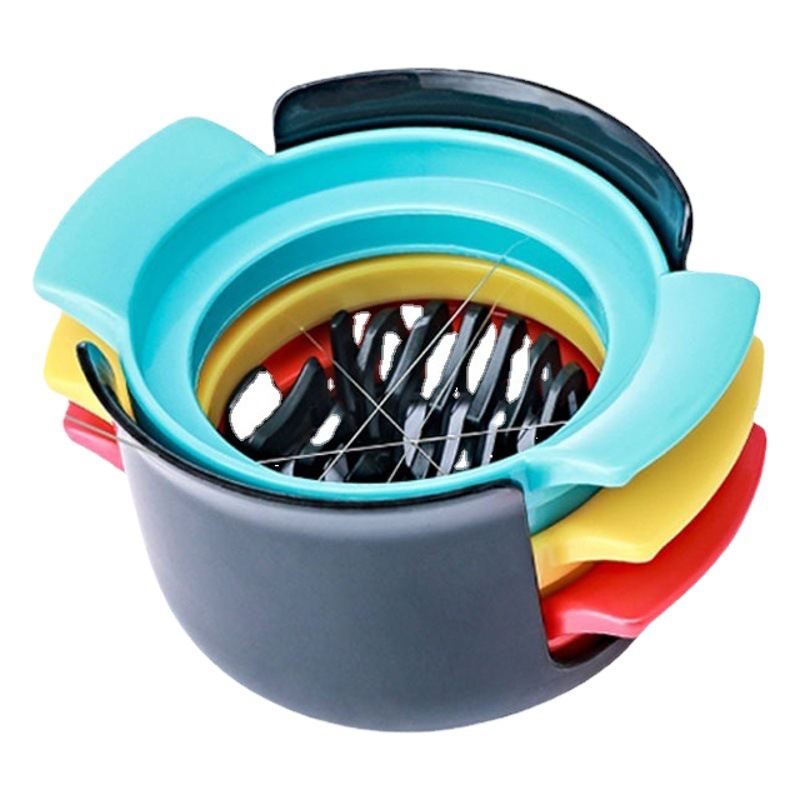 Factory Direct Supply Three-In-One Egg Cutter Fancy Preserved Egg Cutter Tofu Cutter Fruit Cutter