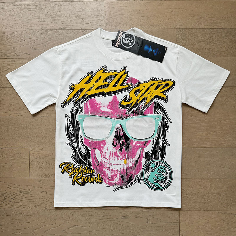 新型美潮Hの星シリーズプリント双紗純綿カジュアル男女夏カジュアルゆったり半袖tシャツ|undefined