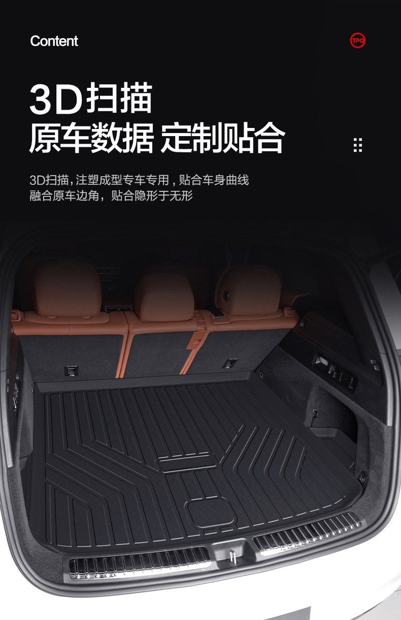 Suitable for Ideal L7 Trunk Mat, Essential Car Supplies, Interior Decoration Accessories, Modified 26 Models of Tpe Trunk Mat