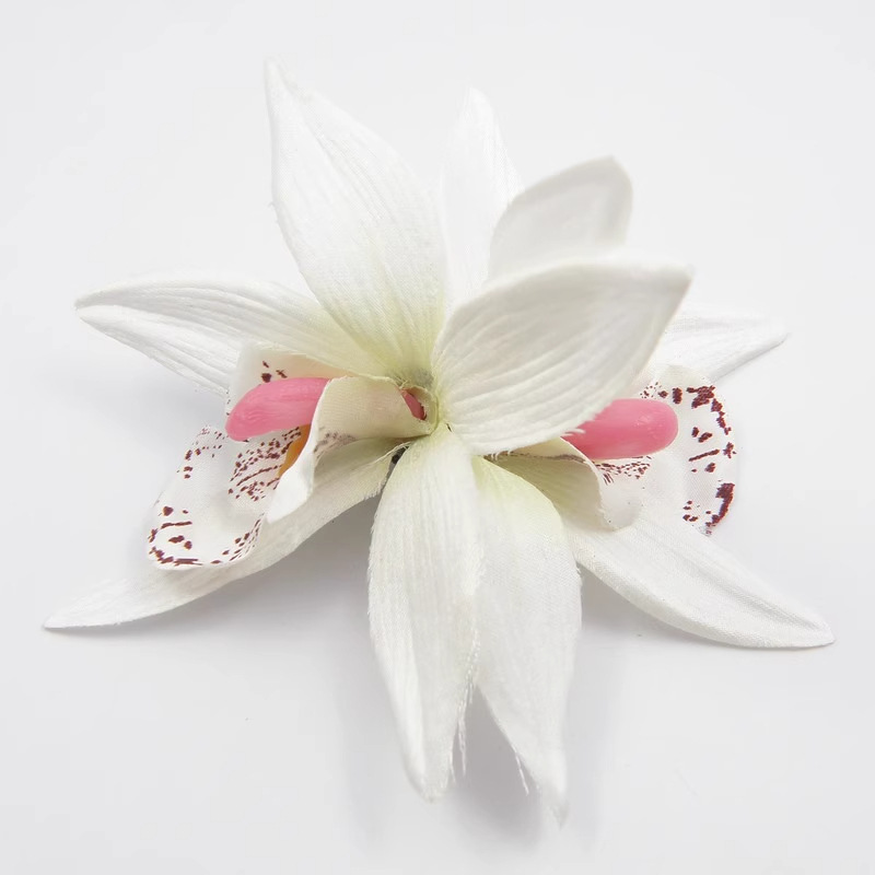 Butterfly Blue Edge clip para mujeres 2025 nuevo estilo de alto nivel flor lateral frange clip de pelo frente al mar clip de boca de pato clip de pelo toque