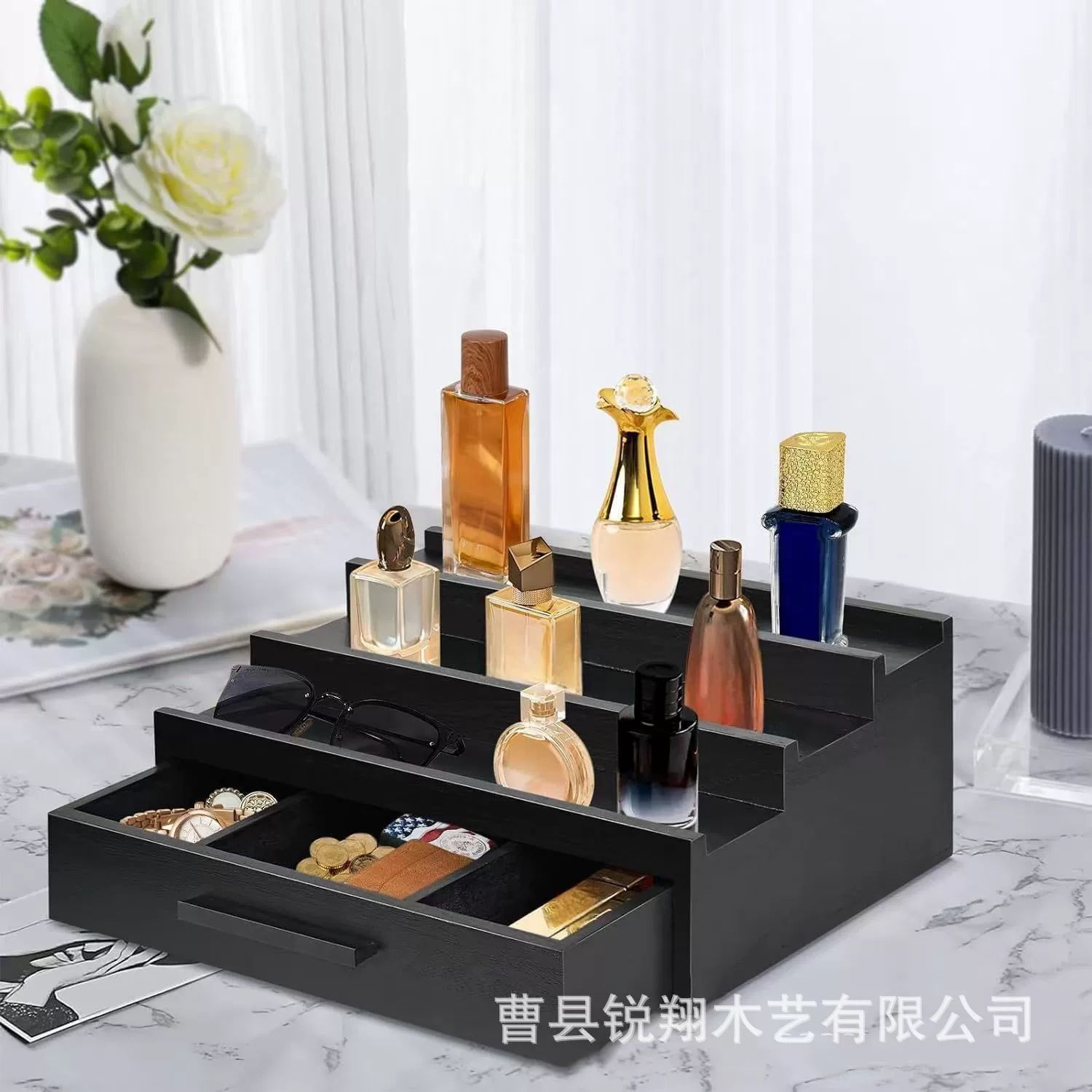 Трансграничная новая парфюмерная парфюмерная деревянная коробка пошаговая деревянная коробка для ухода за кожей