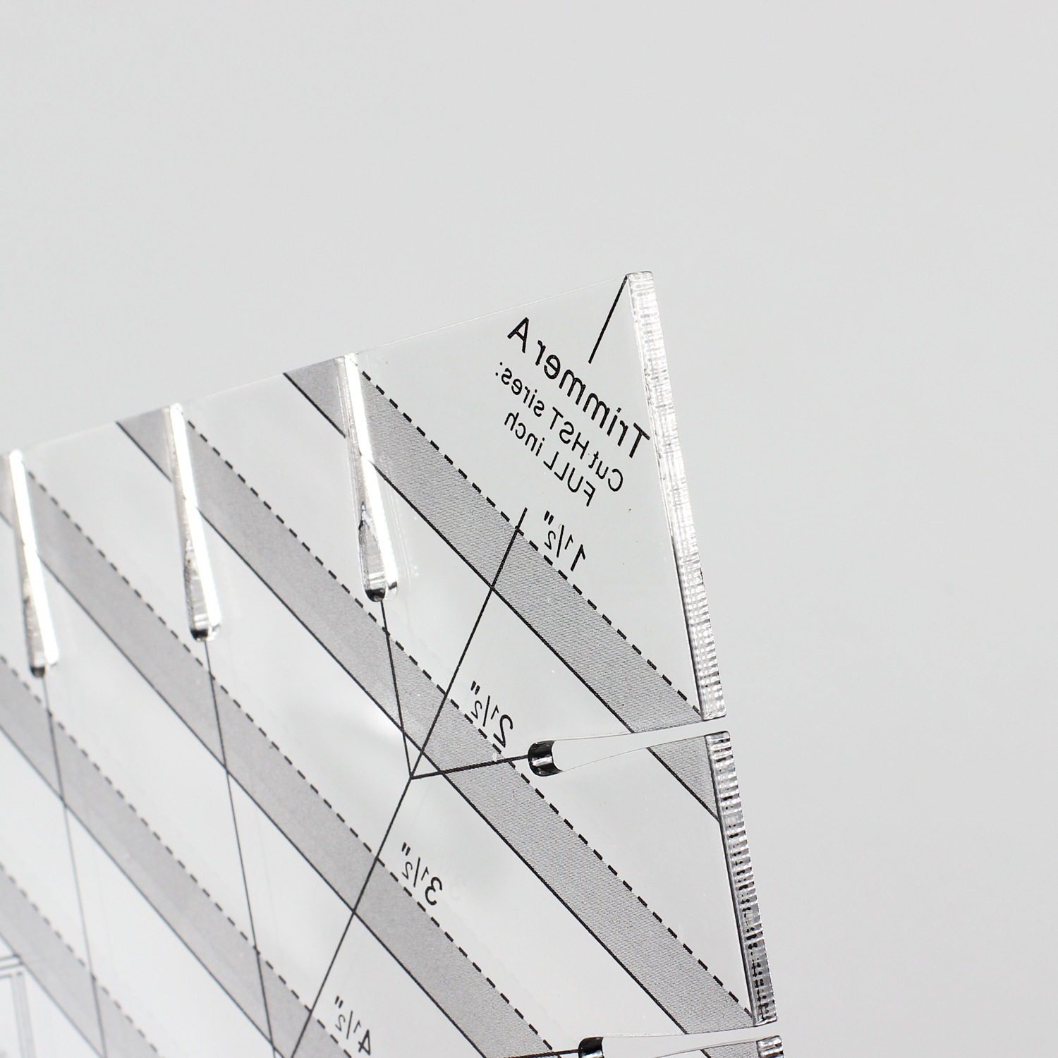 Regla de coser de bricolaje de acrílico Regla de patchwork Plantilla de patchwork hueco de forma especial Regla de posicionamiento triangular Regla de corte triangular