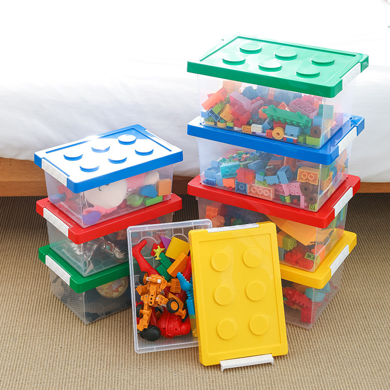 Snap-On Lidded Stackable Building Block Storage Box with Large Capacity Toy Parts Storage Box Cross-Border Wholesale Snap-On Lidded Stackable Building Block Storage Box with Large Capacity Toy Parts Storage Box Cross-Border Wholesale