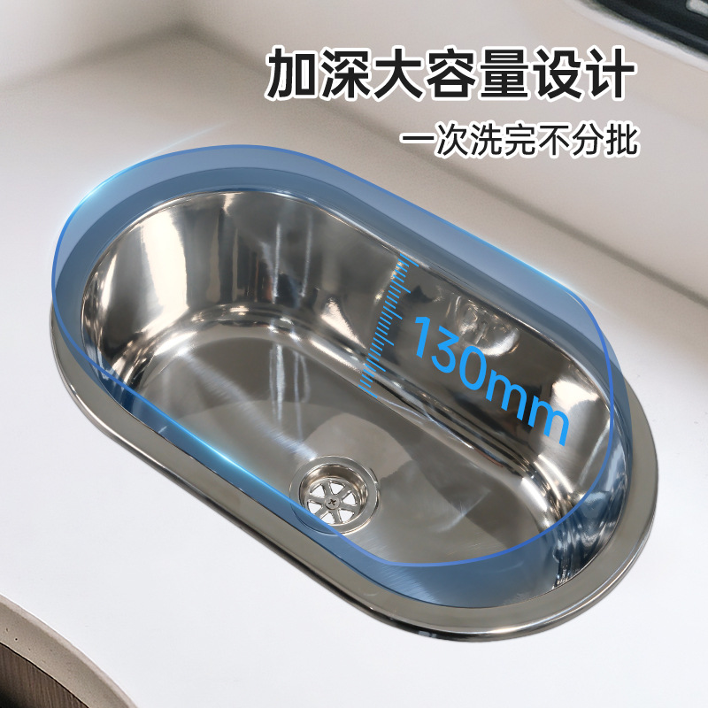 Fregadero Individual Mini para Casa Rodante y Yate GR-518 de Acero Inoxidable Ranura Única para Cocina y Baño