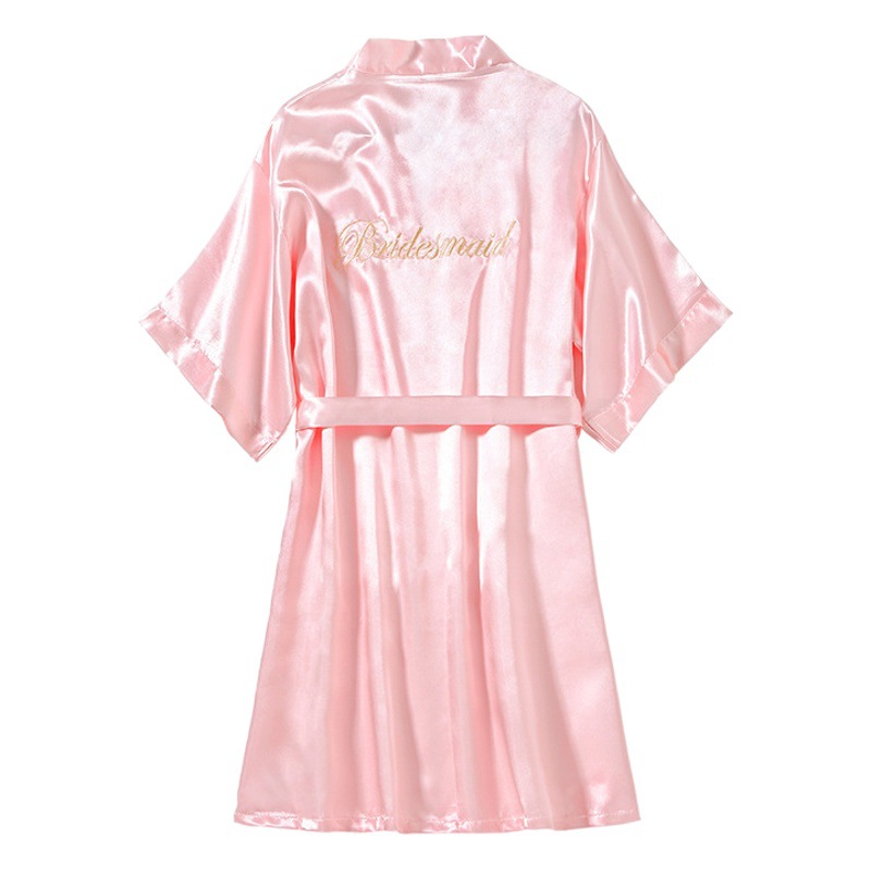 Dressing Gown Wedding Female Wedding Silk Birthday Party Nightgown Red Bride Bridesmaid Group Souvenir Ice Silk Pajamas