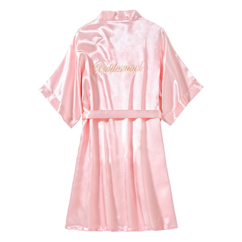 Утренний халат Свадьба Женская Свадьба Шелковая вечеринка по случаю Дня рождения Ночная рубашка Пробка Красная Невеста Подружка невесты Групповая ручная церемония Ледяная Шелковая пижама