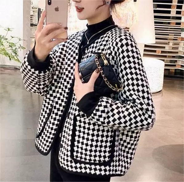 Осенний демисезонный жакет, стиль Chanel, Aliexpress