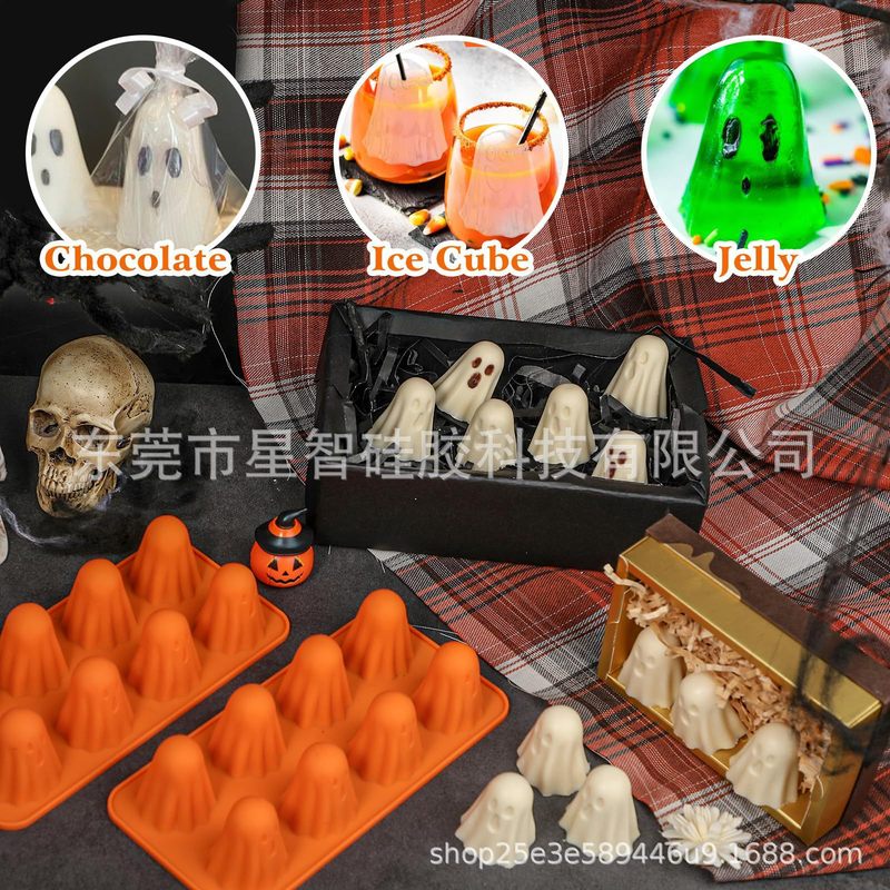 跨境新款 Ghost Jello Mold幽灵硅胶模具-硅胶模具节日厨房工具|undefined