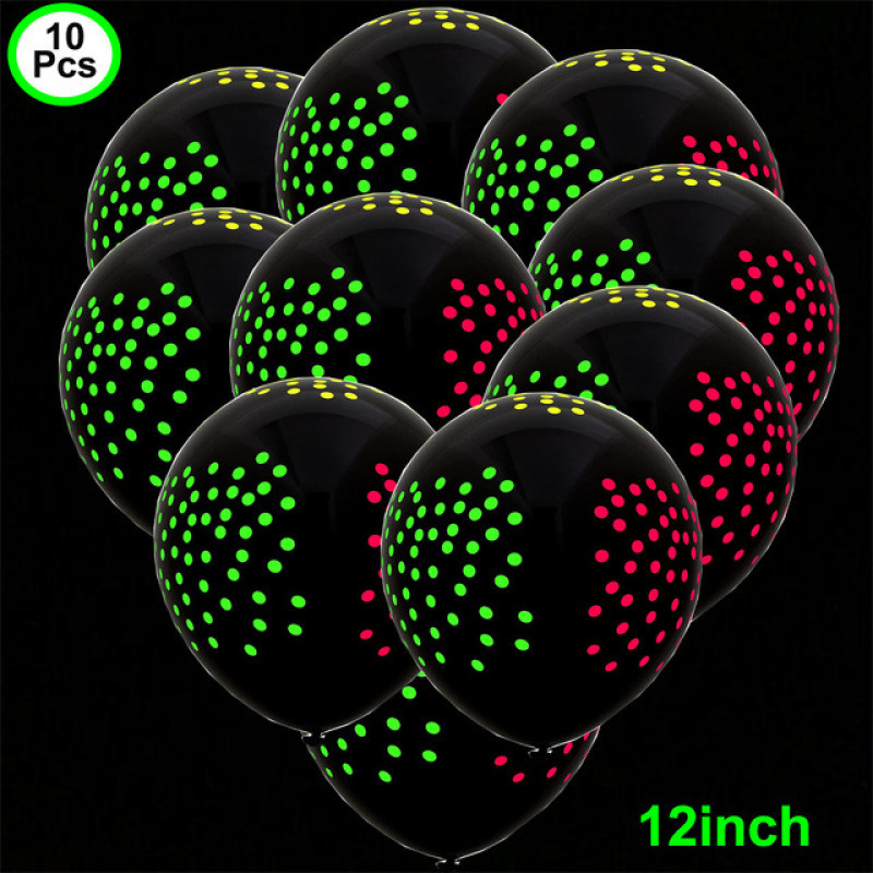 Feliz cumpleaños Neon Glow Balloons Glow in Blacklight Fluores