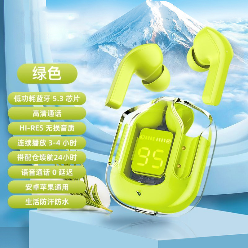 外国貿易専用air31透明モデル高音質入耳式運動デジタル表示無線bluetoothイヤホン源工場|undefined