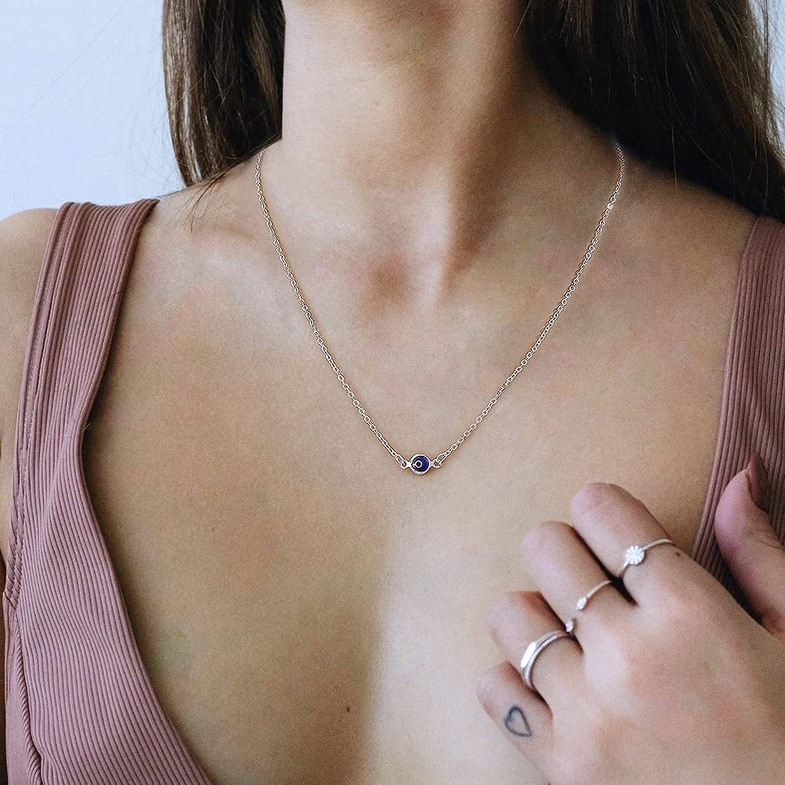 Fashion Devilu0027S Eye Titanium Steel Gold Plated Pendant Necklace 1 Piece