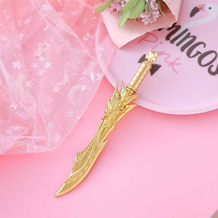 Pluma de góner con forma de arma creativa, papelería linda, espada, pluma de agua, herramienta de escritura para estudiantes, premio, regalo, pluma de góner
