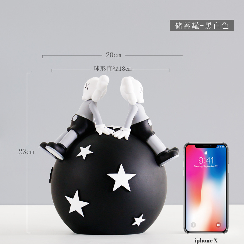 돼지 저금통-회색