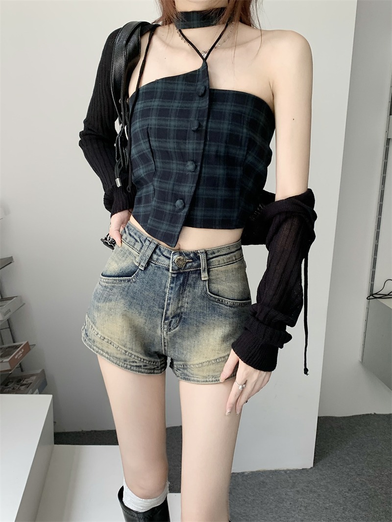 Women's Holiday Daily Streetwear Solid Color Shorts Distressed Washed Jeans Straight Pants display picture 1