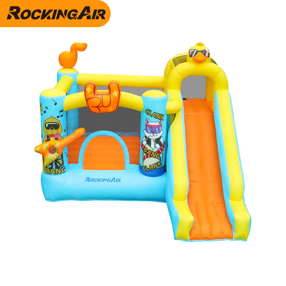 Hogar Oxford Tela Castillo inflable Gran pato amarillo Hogar Castillo inflable Fiesta para niños Castillo inflable para niños Niños