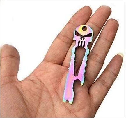 Stainless steel tactical EDC Pocket Pocket Multifunctional Titan Titanium Skeleton Key Stick Stub