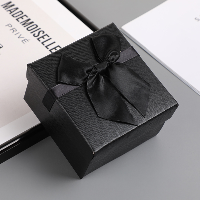 Black drawstring box