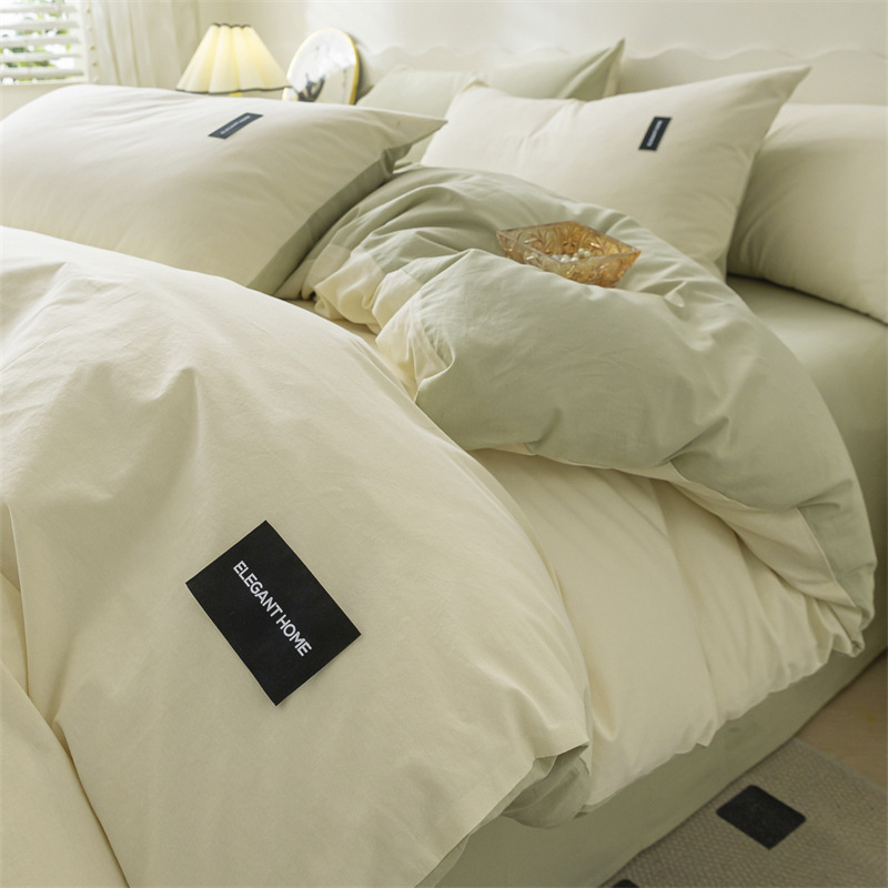 Algodón lavable simple inswind set de cuatro piezas de algodón 100% sábanas de algodón puro cama