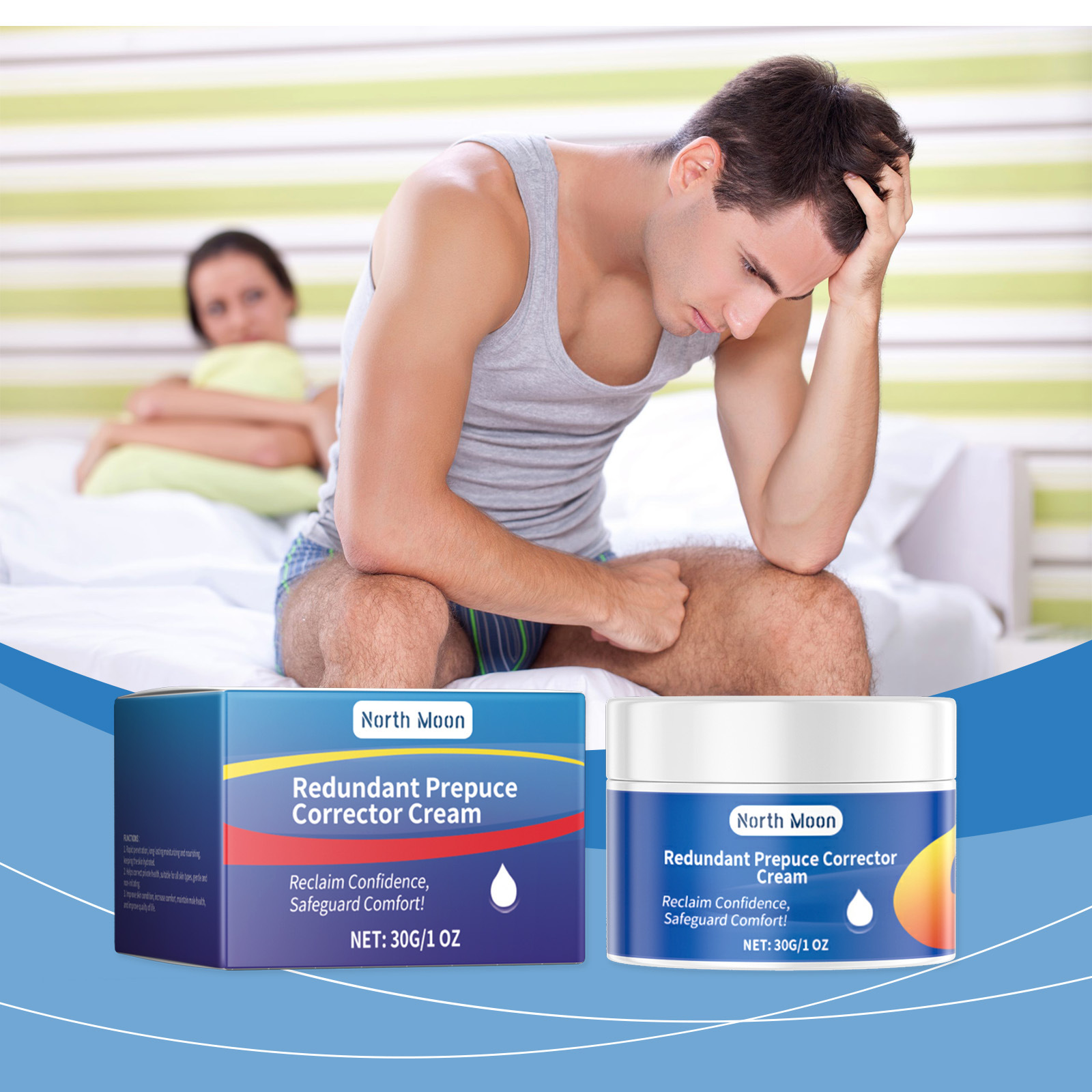 North Moon Men's Care Cream Herbal Ingredients Gentle and Moisturizing Body Care Moisturizing Cream