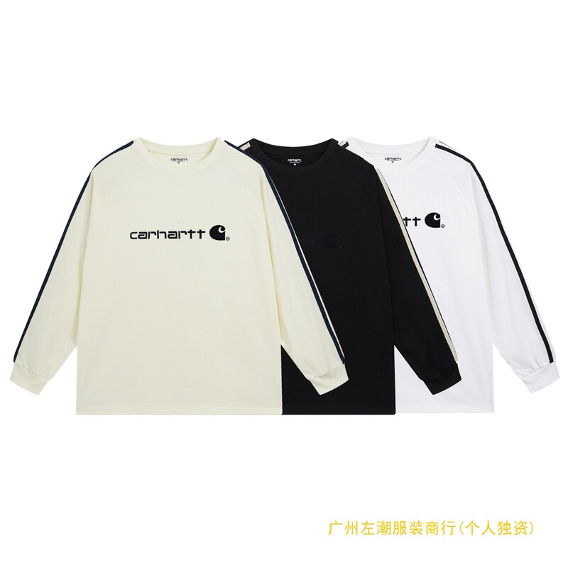 Cross-Border Foreign Trade New Style Foreign Order Carhartt Round Neck Printed Casual Sports Pullover Sweatshirt Hoodie Long Sleeve Striped Trendy