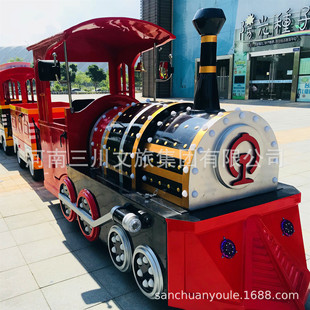 Shopping Mall Rail-Less Train, Electric Small Train, Scenic Spot Sightseeing Car, Steam Train Manufacturer, Park Train