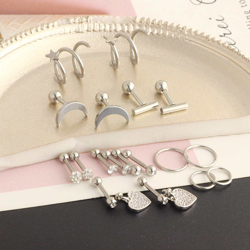 Labret piercing jewelry detail image