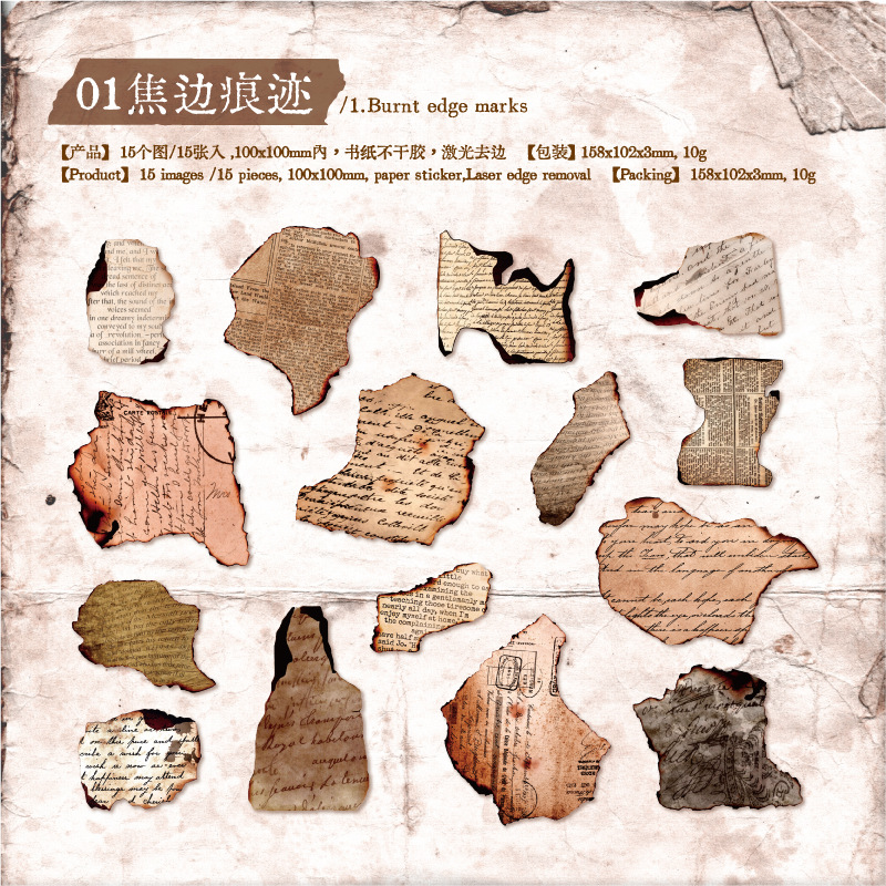 Detalles de la serie de pegatinas retrógradas retrógradas inglesas cuentas de mano diy pegatinas decorativas de fondo