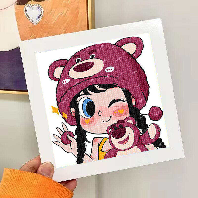 Nuevo dibujo de diamante infantil de labu diy pegatinas de diamante con marcos de fotos hechas a mano diy puzzle pegatinas de mampostería image 125