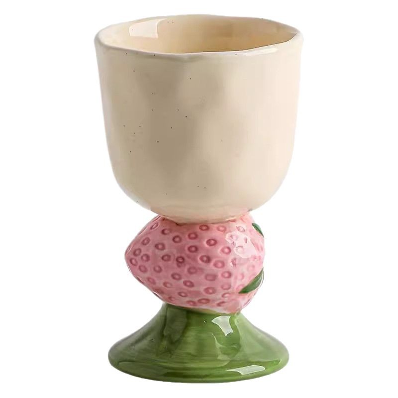 Taza de frutas linda taza taza de aromaterapia taza pintada a mano taza de color bajo vidriado helado taza de cerámica caja de regalo